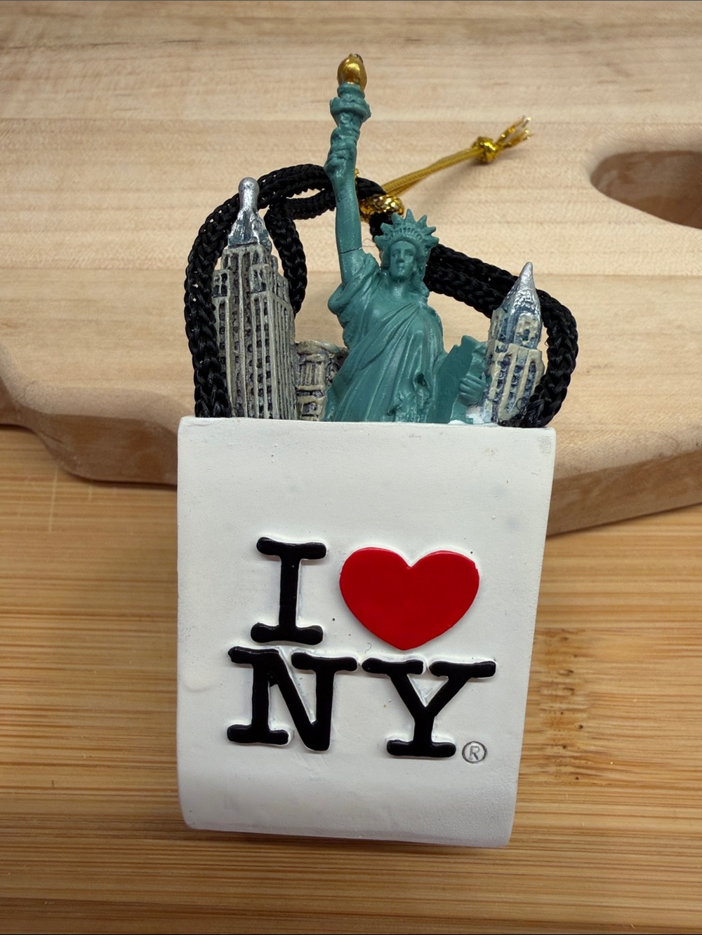 New York City NYC I ❤️ NY Shopping Bag Christmas Ornament